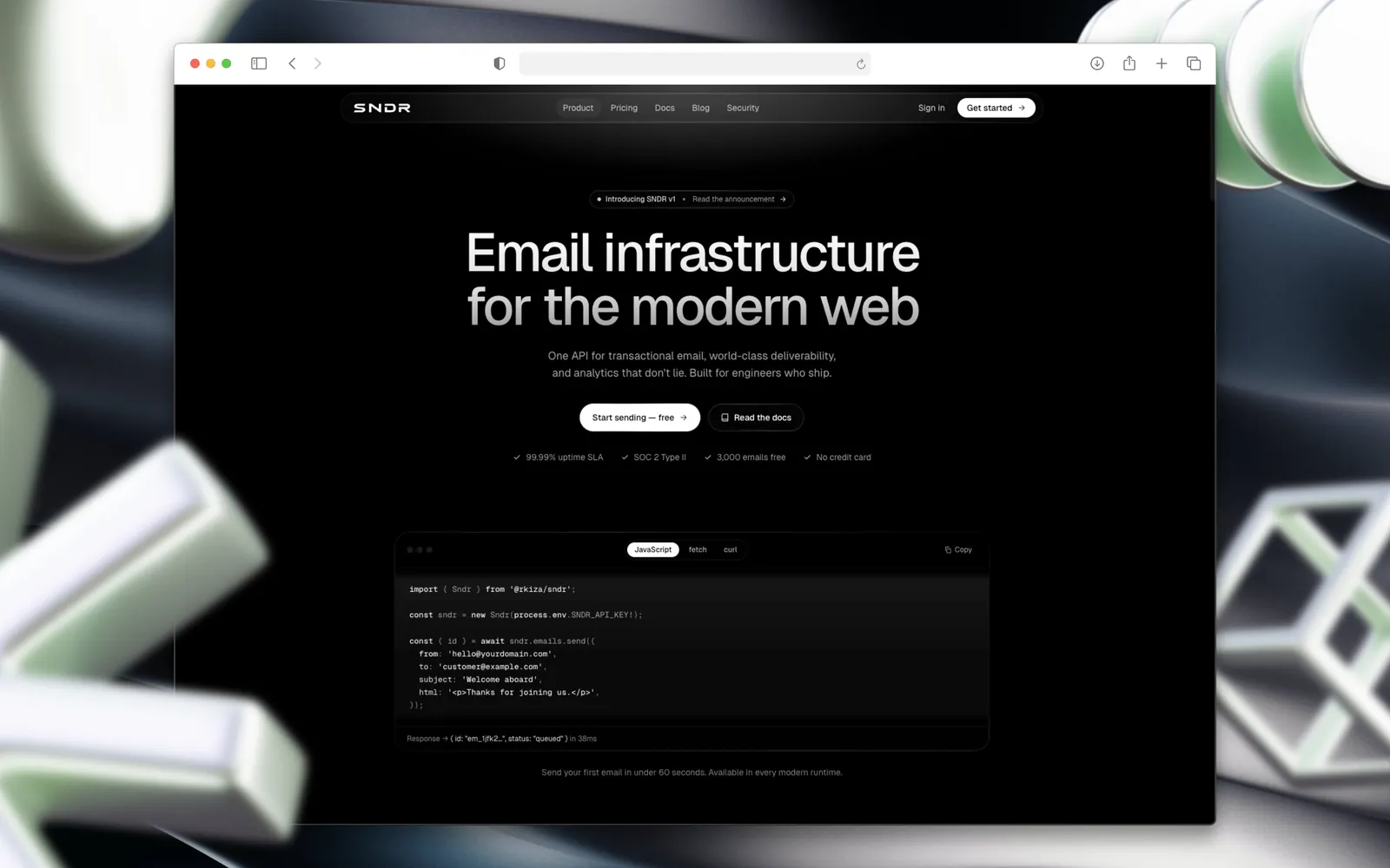 SNDR — Email infrastructure for the modern web
